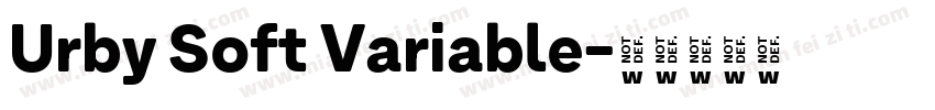 Urby Soft Variable字体转换